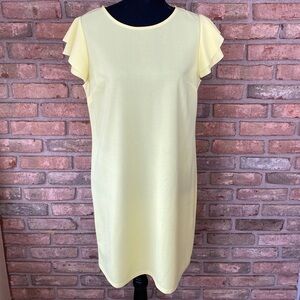 CES Femme Boutique Yellow Dress Large EUC
